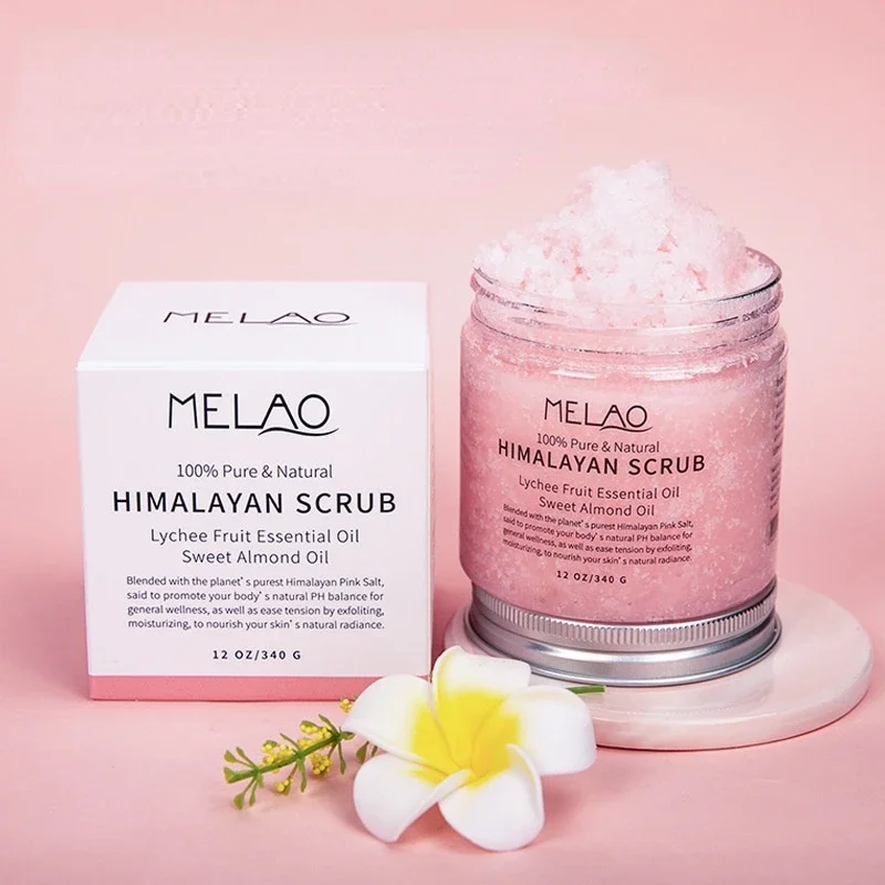 340g Himalayan Salt Body Scrub Women Moisturizing Dead Cuticle Softening Exfoliating Bath