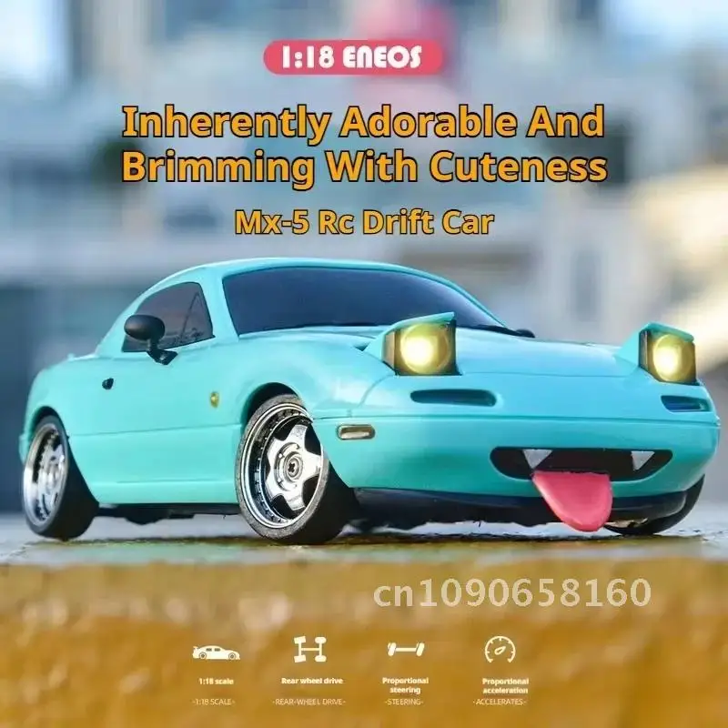 In Stock New 1:18 Adorable Mx-5 Miata Rx7 Rc Drift Car 2.4g Esp Gyro Flip-Up Light Full Scale Remote Control Toy Car Xmas Gift 4