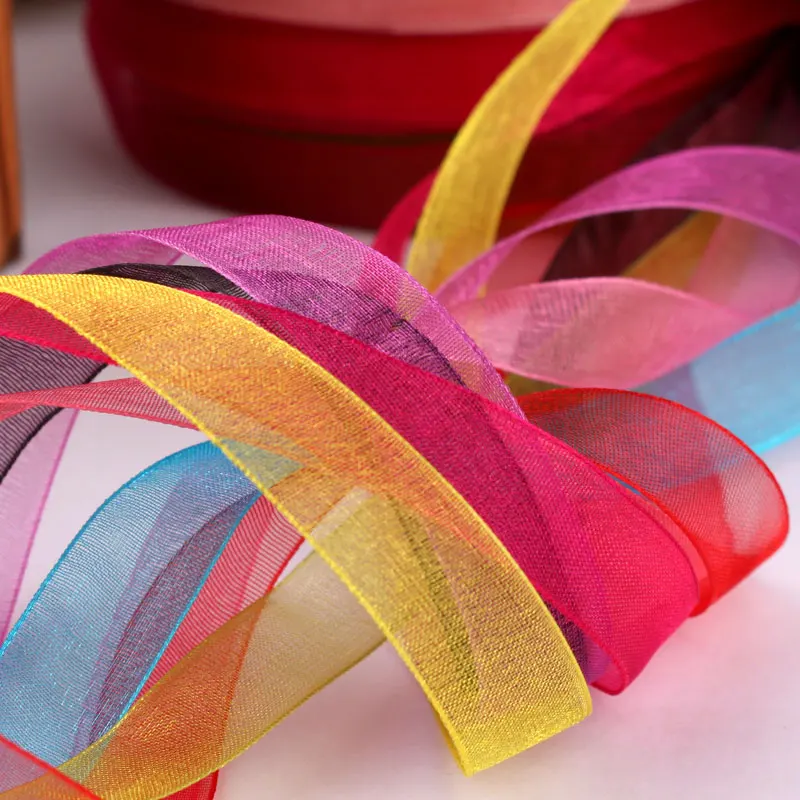 12mm Transparent Organza Ribbon - 50 Yards for DIY Crafts, Gift Wrapping & Decoration