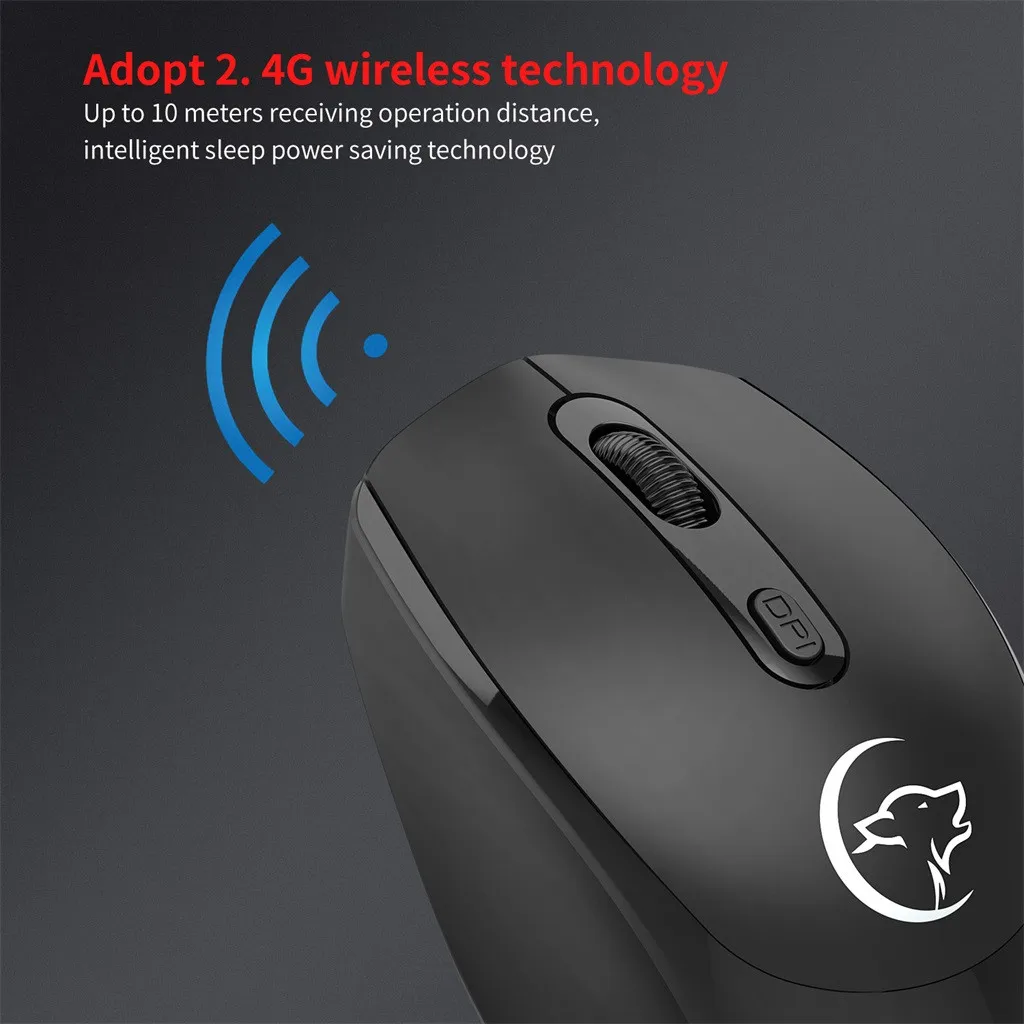 Rechargeable 2.4g Wireless Mouse Metal Noiseless Silent Click Optical Mouse 5 Million Times Ergonomic Design For Windows Os silent computer mouse