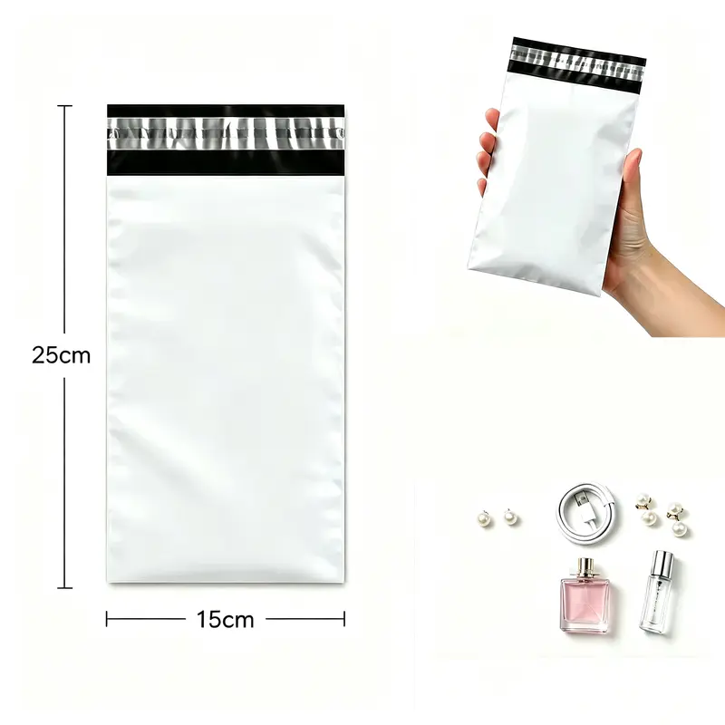 50Pcs White Courier Mailer Bags Packaging Poly Package Plastic Self-Adhesive Mailing Express Bag Envelope Postal Pouch Mailing - Image 8