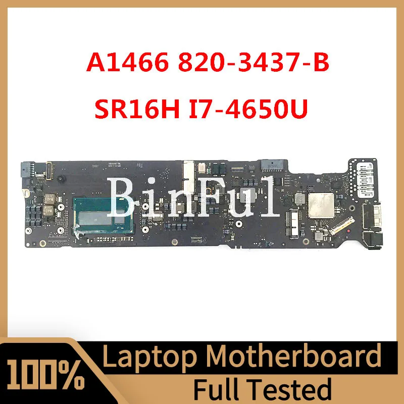 820-3437-B Mainboard For Apple Macbook A1466 Laptop Motherboard With SR16H I7-4650U CPU 8GB 2014 100% Full Tested Working Well