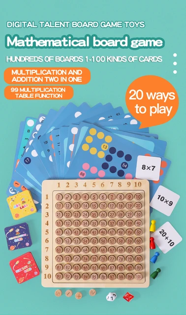 multiplicação matemática,2 em 1 jogo tabuleiro matemático para educação  infantil, Adição multiplicação matemática para o jardim infância sala aula  elementar Rianpesn