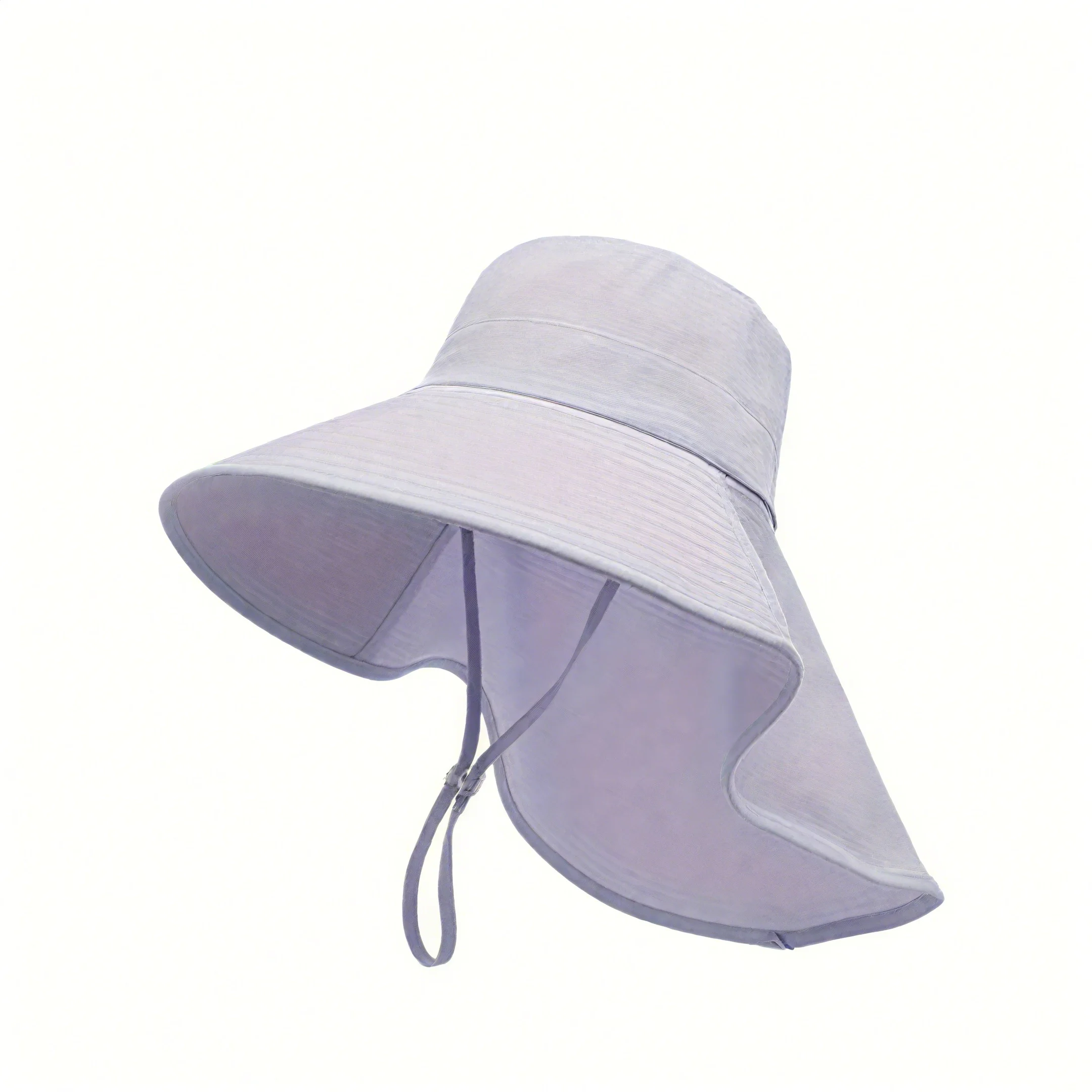 Leichter, atmungsaktiver Sonnenhut mit breiter Krempe – Sommerlicher Sonnenschutz für draußen mit verstellbarem Kinnriemen, 100 % Polyester, mehrfarbig – Detail 3