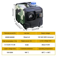 Chauffage d'air Diesel pour voiture, 12V, 24V, 5000W, coque en aluminium, chauffage de stationnement, sans fil, télécommande LCD, préchauffeur de moteur 5