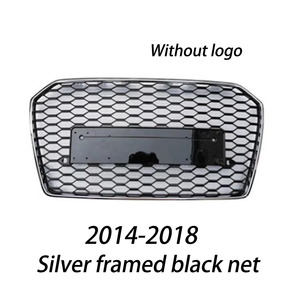 아우디 A6 4G C7 2014-2018용 프론트 범퍼 그릴, RS6 스타일 자동차 메쉬 그릴, 후드 프로텍터 커버 액세서리 튜닝