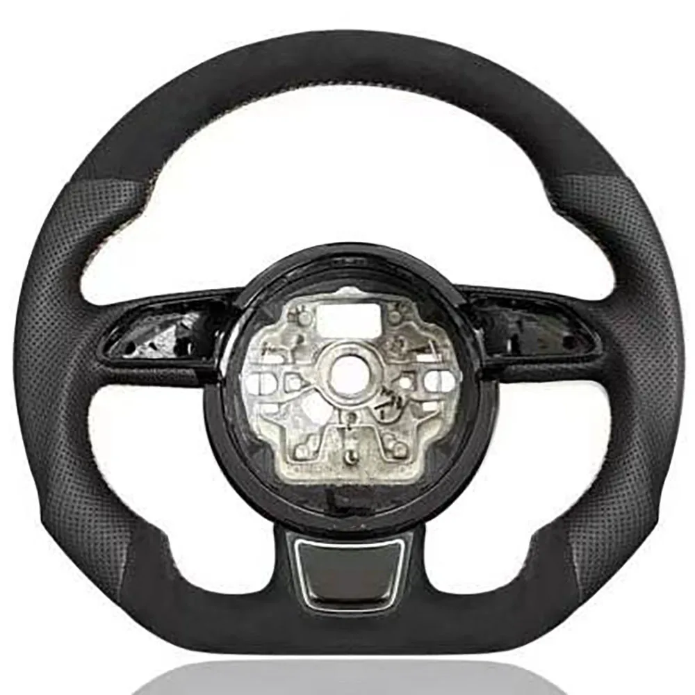 

Featuring a suede and leather steering wheel strap design, suitable for Audi A6