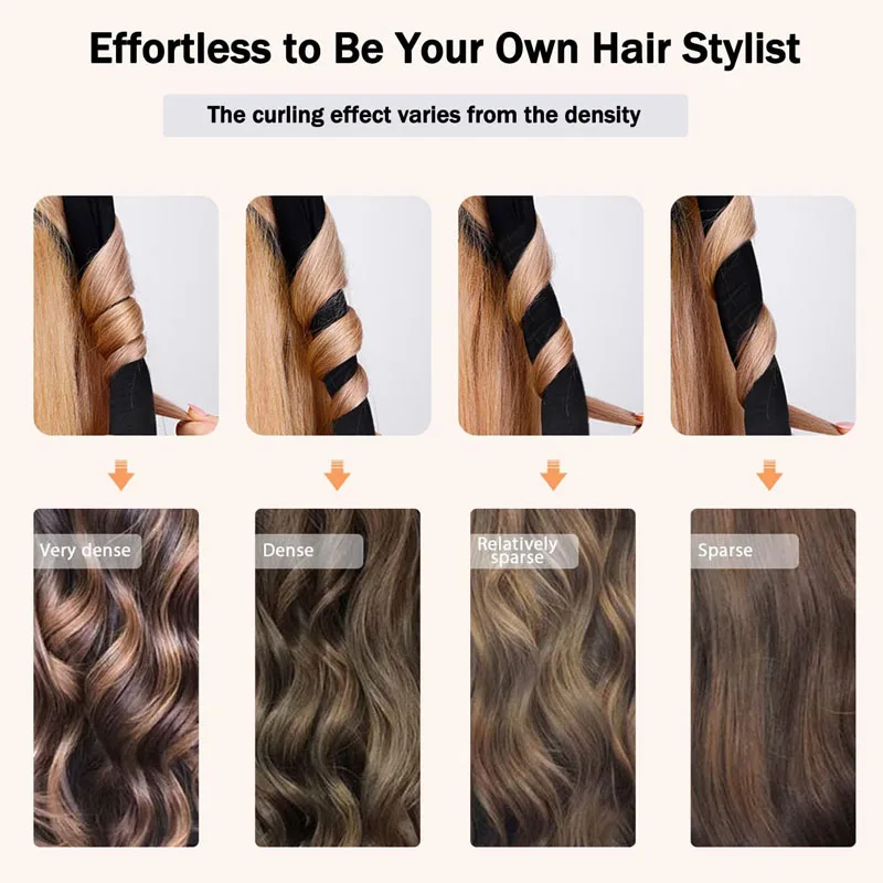 5/10Pcs Heatless Hair Curler No Heat Hair Rollers Curling Rod Headband Soft Sleeping Lazy Curls Flexi Rods Styling Tools