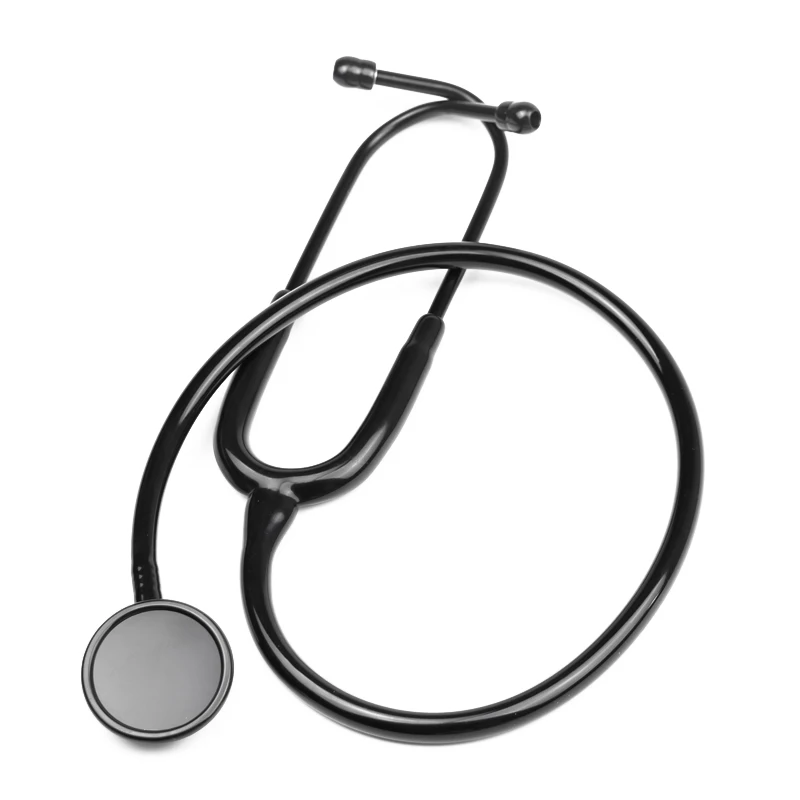 All Black Medical Cardiology Doctor Estetoscopio Professional Medical Heart Stethoscope Nurse Student Equipment Device