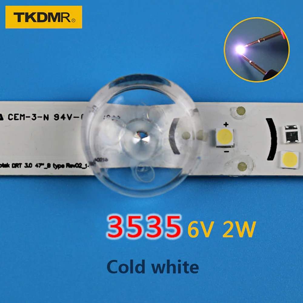 TKDMR 50pcs Innotek LED Backlight 2W 6V 3535 Cool white LCD Backlight for TV TV Application free shipping free shipping 85mm motorcycle instrument 0 120km h gps speedometers cog odometers trip gauges 8 kinds backlight for car boat