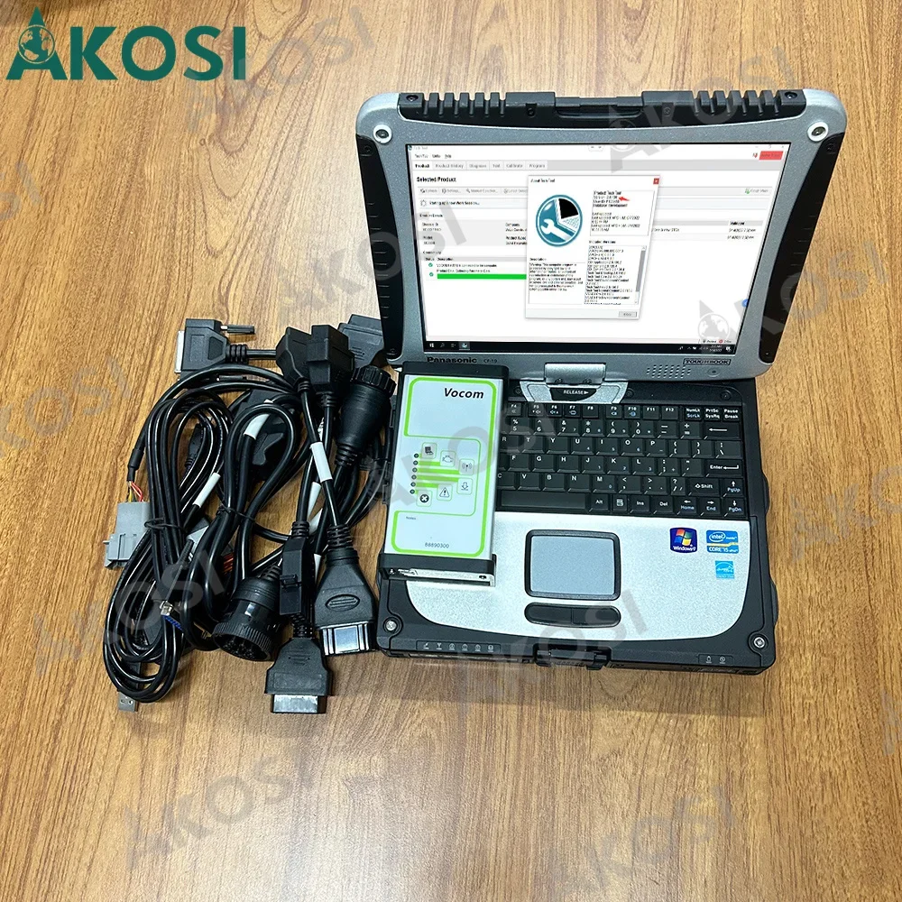 

CF19 Laptop Ready to use+2023 Xtruck y1 Vocom 88890300 For Volvo Vocom Excavator Construction Equipment Diagnostic Scanner Tool