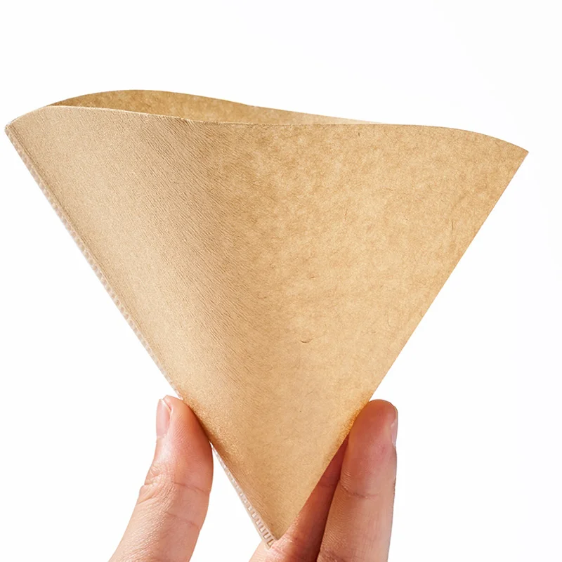 Coffee Filters V01 V02Coffee Filter Paper wood pulp V.60 Hand punch V-shaped conical drip filter screen imported American coffee