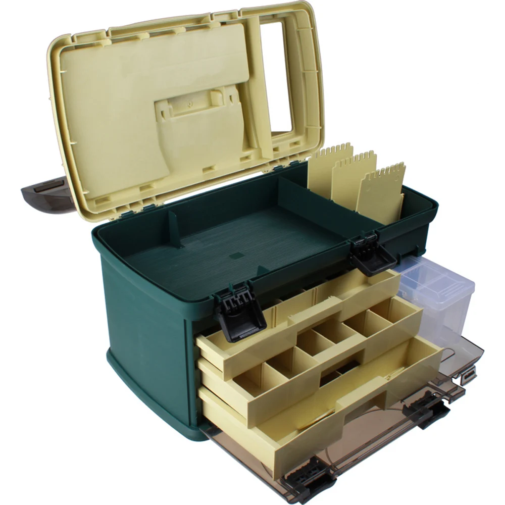 Caja de gran capacidad de 53x28x30cm, carrete de pesca en roca, de almacenamiento de señuelos para pesca de carpa marina, estuche de cebo falso, accesorios, aparejos - AliExpress
