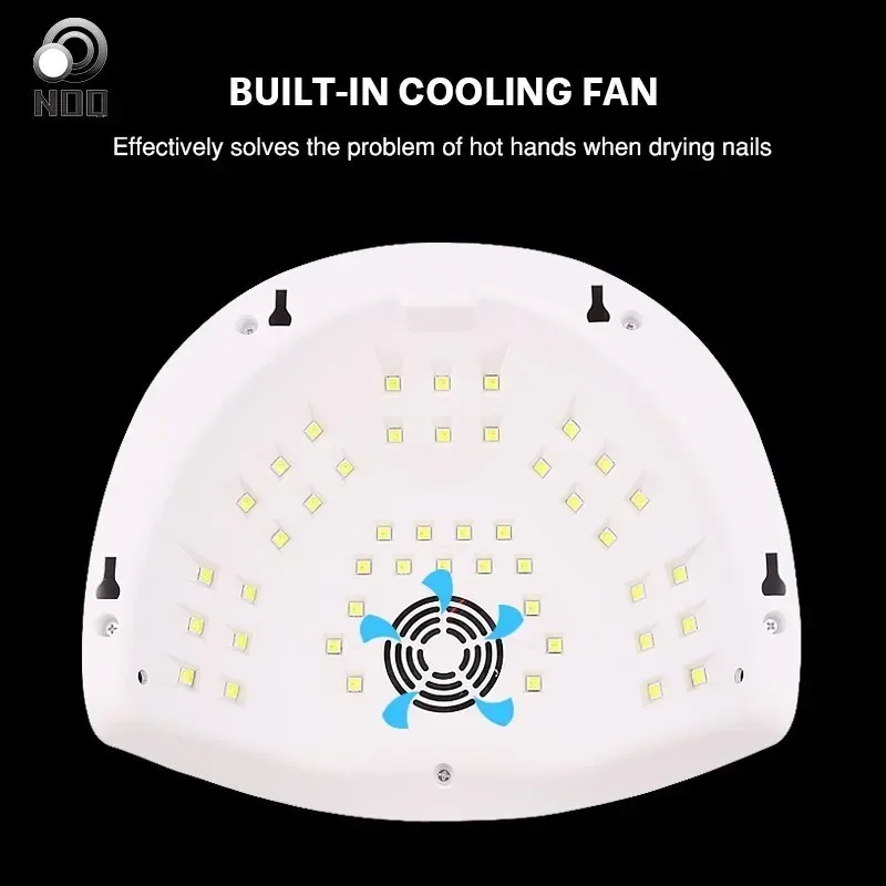 NOQ 손톱 건조 젤 광택제 UV LED 램프, 90W, 45 개 LED 건조기, 선풍기 매니큐어 기계, 네일 도구