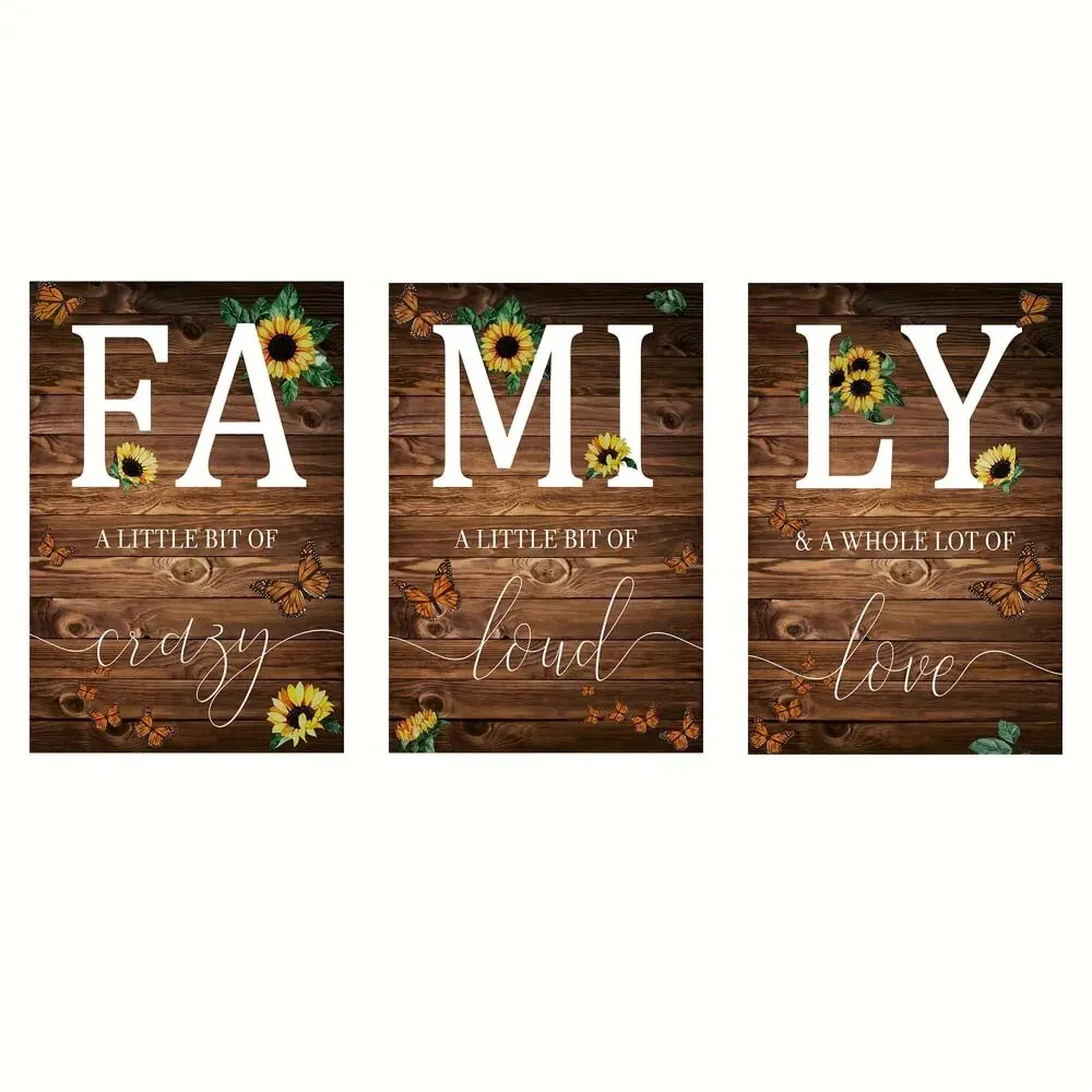 Wall Art Print 3PCS 15.7x23.6in/40x60cm Frameless Simple Black White FAMILY Poster Modern Canvas Painting Living Ro wall art print