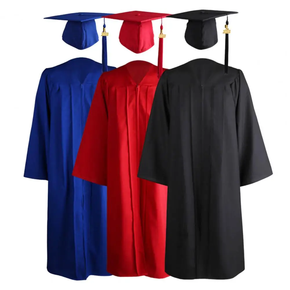 

Graduation Gown Solid Color V Neck Colorfast 2023 High School Bachelor Academic Dress Academic Dress Photo Props