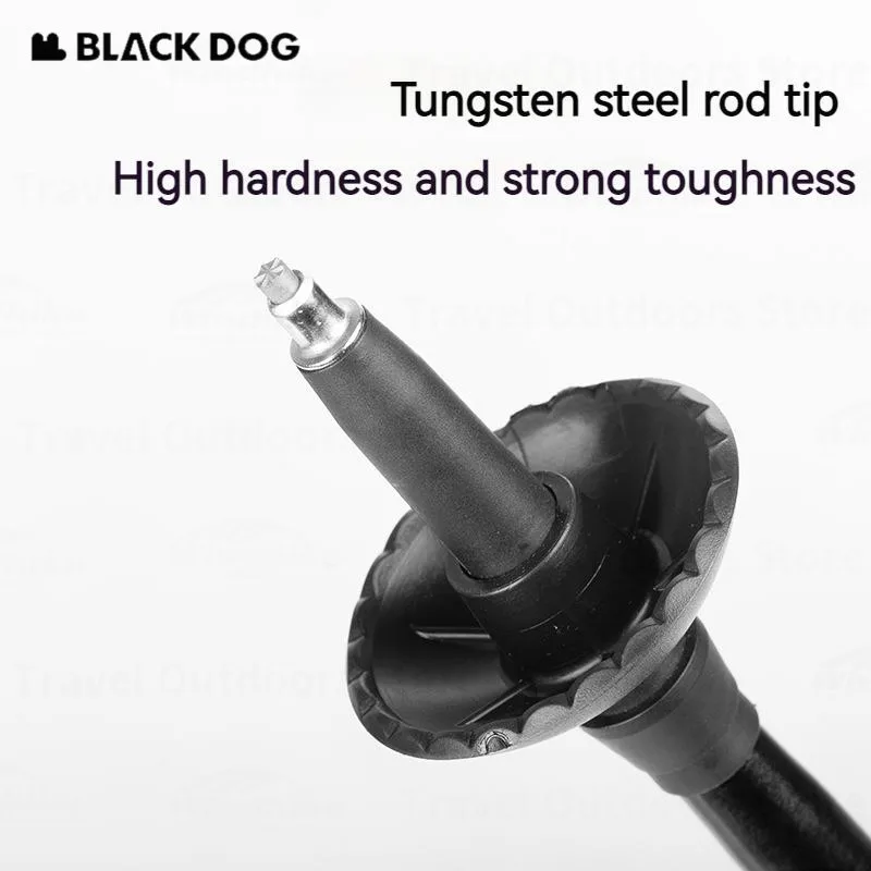Naturehike BLACKDOG Climbing Stick 3-Sections Aluminum Alloy Telescopic Walking Stick For Outdoor Hiking Trekking Poles Folding