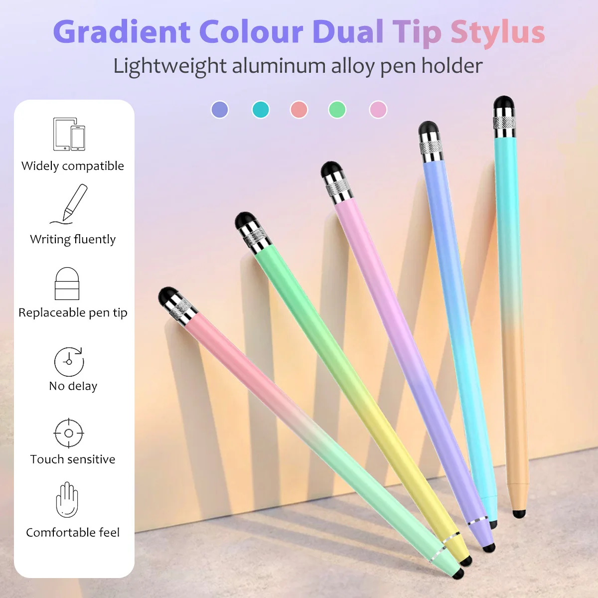 Enhanced Touch Screen Stylus Pens with Dual Tips for Precision and Sensitivity