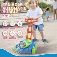 Automatic Lawn Mower Bubble Machine Weeder Soap Maker Blower Baby Activity Walker for Outdoor Kids Toys For Children Gift Boys 2