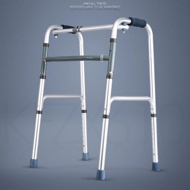 Adjustable 4-Leg Rollator Walker with Seat, Foldable Elderly Walking Aid Frame, Anti-Slip Mobility Assistant with Cup Holder