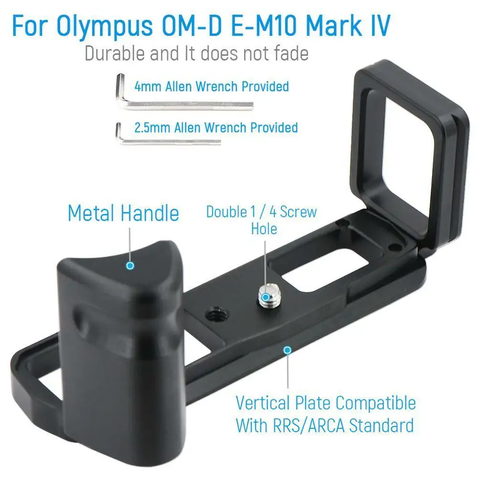 Rail En L Pour Appareil Photo Olympus OM-D E-M5, Fixation Rapide, Compatible Arca-Swiss, Neuf