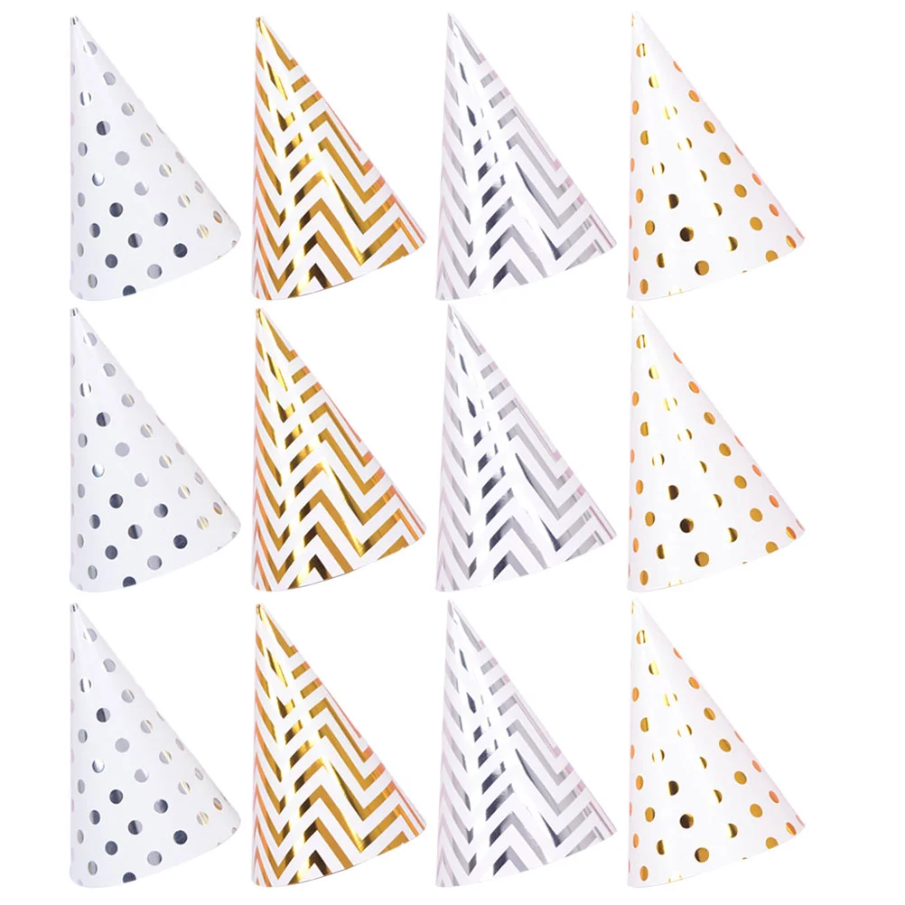 

20 Pcs Birthday Hat Supplies Makeup Costume Props Hats for Children Party Cone Paper Kids