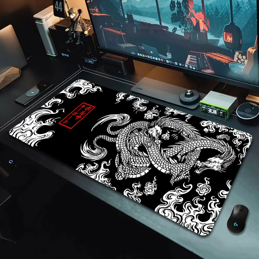 Japanese Dragon Large Gaming Mousepad XXL Keyboard Gamer Mouse Pad on The Table Speed Desk Mat