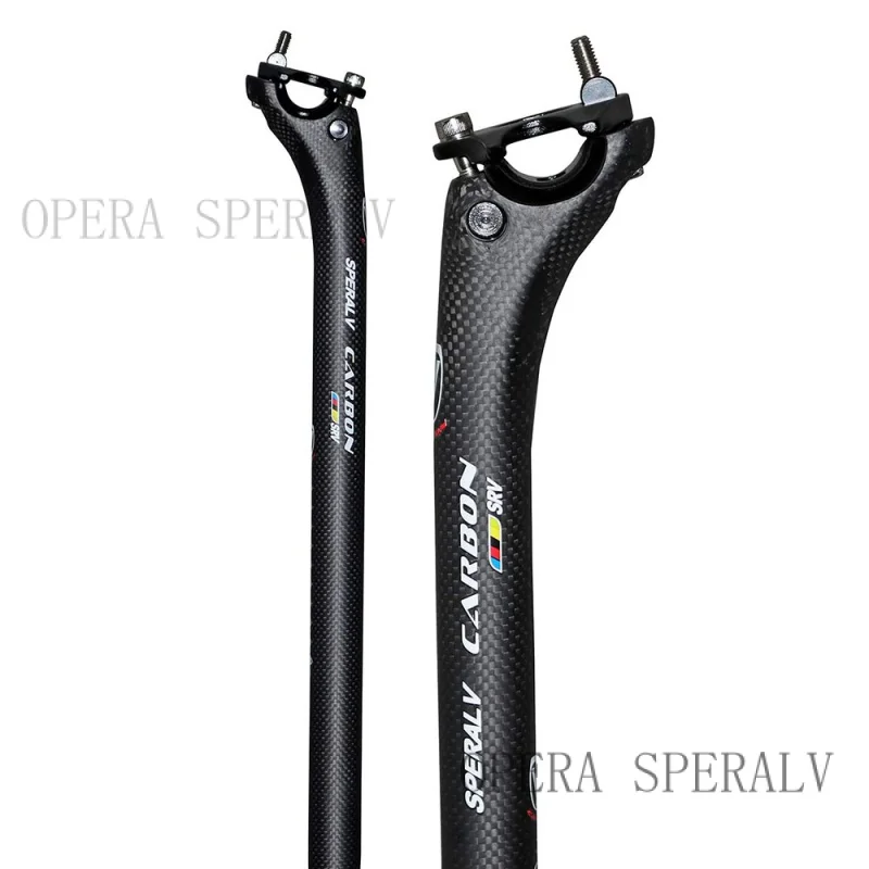 Reggisella AERO In Fibra Di Carbonio Per Bici MTB E Corsa – Diametri 27,2 / 30,8 / 31,6 Mm, Colore Nero