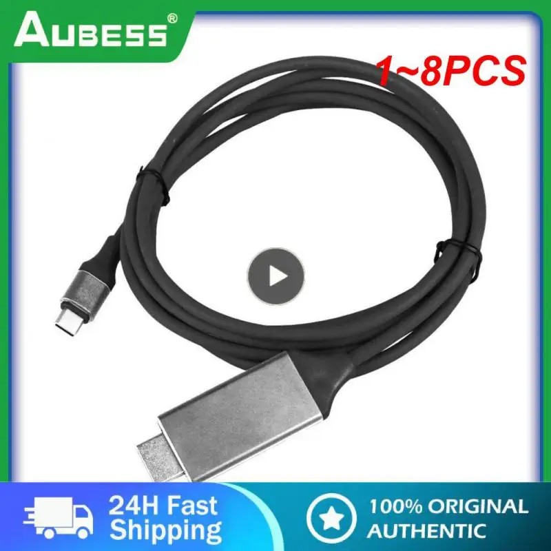 

1~8PCS 1080P USB 3.1 Type C to HDMI-compatible Adapter Cable USB-C Cable Cable for Macbook ChromeBook Pixel HDTV TV cable