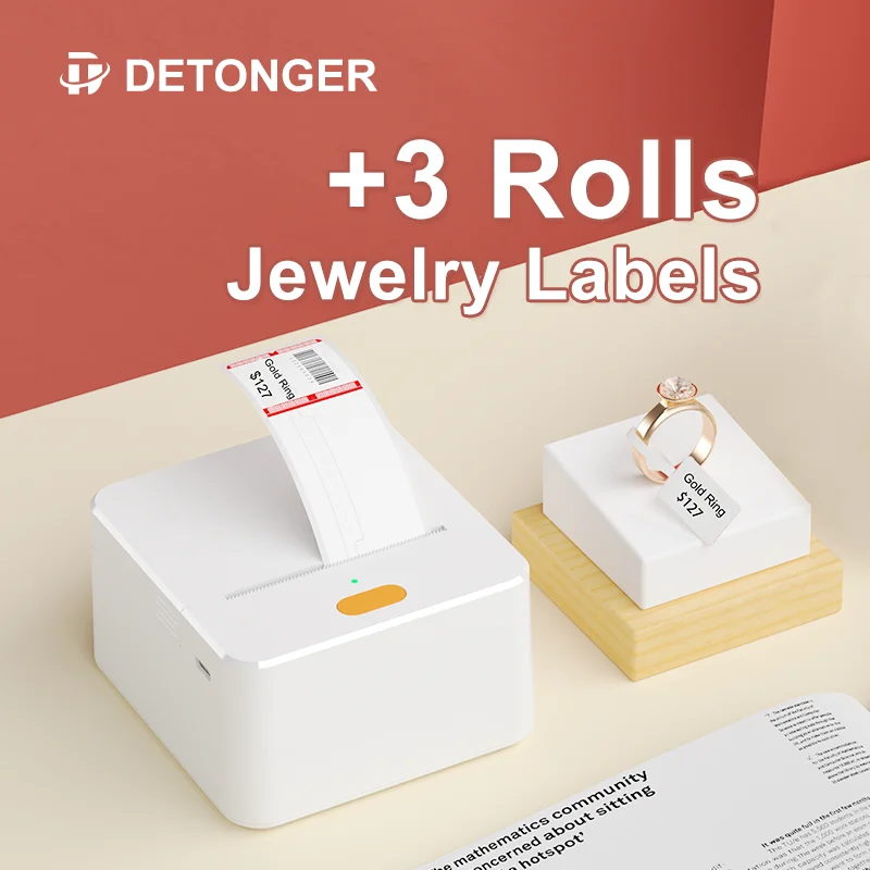Detonger p1 Mini Portátil Impressora de Etiquetas Térmicas Auto-adesivo sem Fio sem Tinta Logotipo Adesivo Adesivo