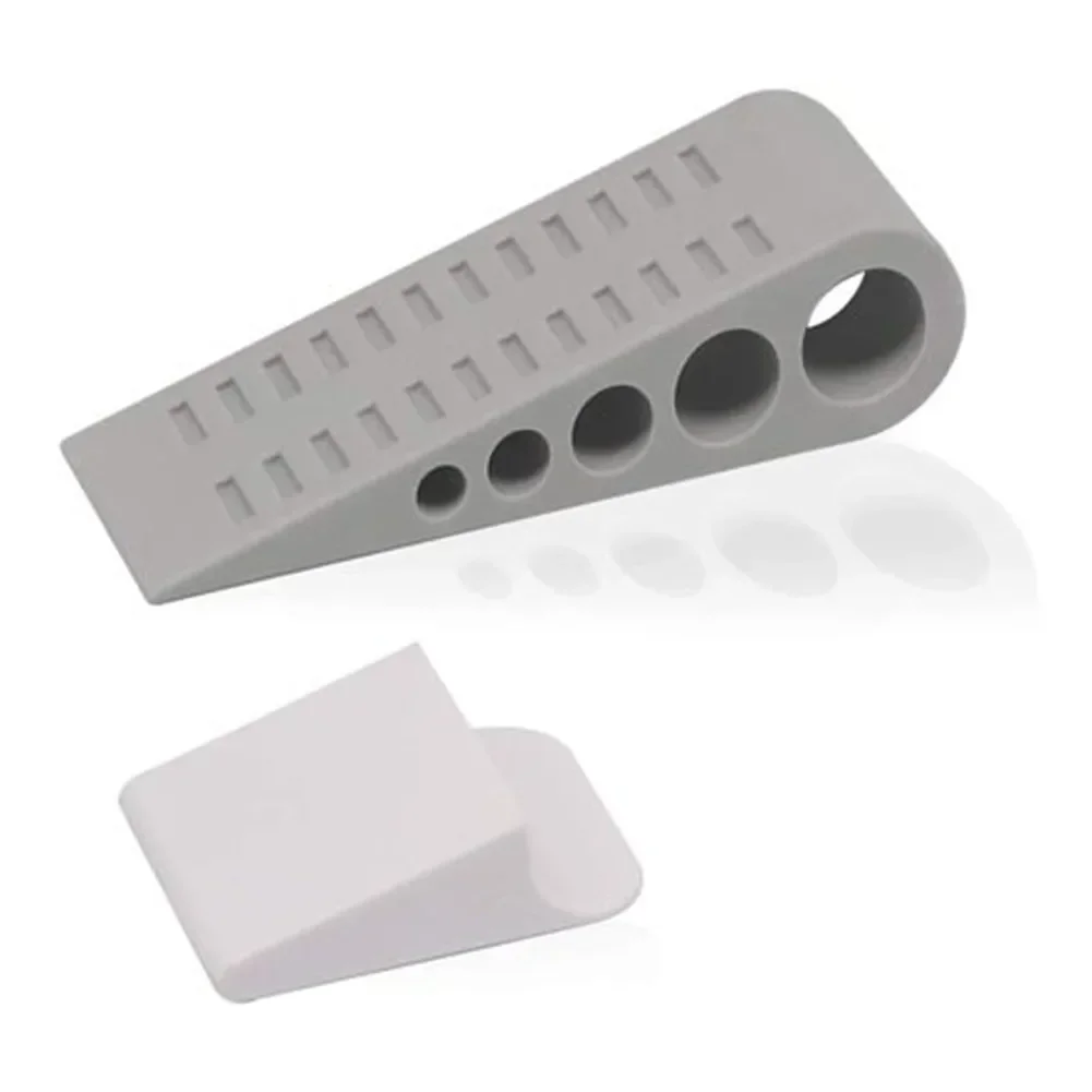 Rubber Door Stop Wedge Jammer Stopper Home Decor Kids Baby Children Safety Tool 124*40*30mm Doorstops Home Hardware