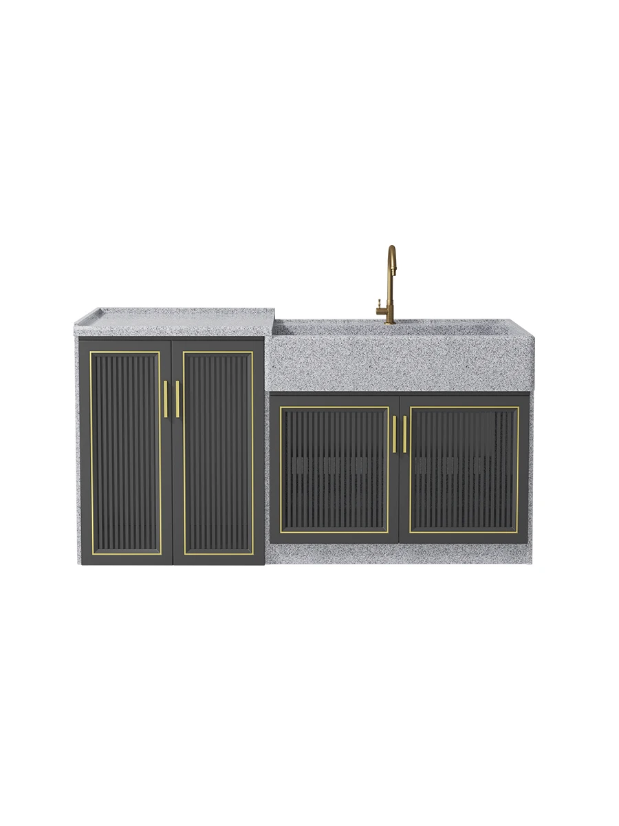 Lavandino Per Lavabo In Marmo Lavabo Integrato, Mobiletto Per Bucato Da Cortile Per Uso Domestico Con Lavabo, Tavolo Per Lavabo In Pietra Per Esterni