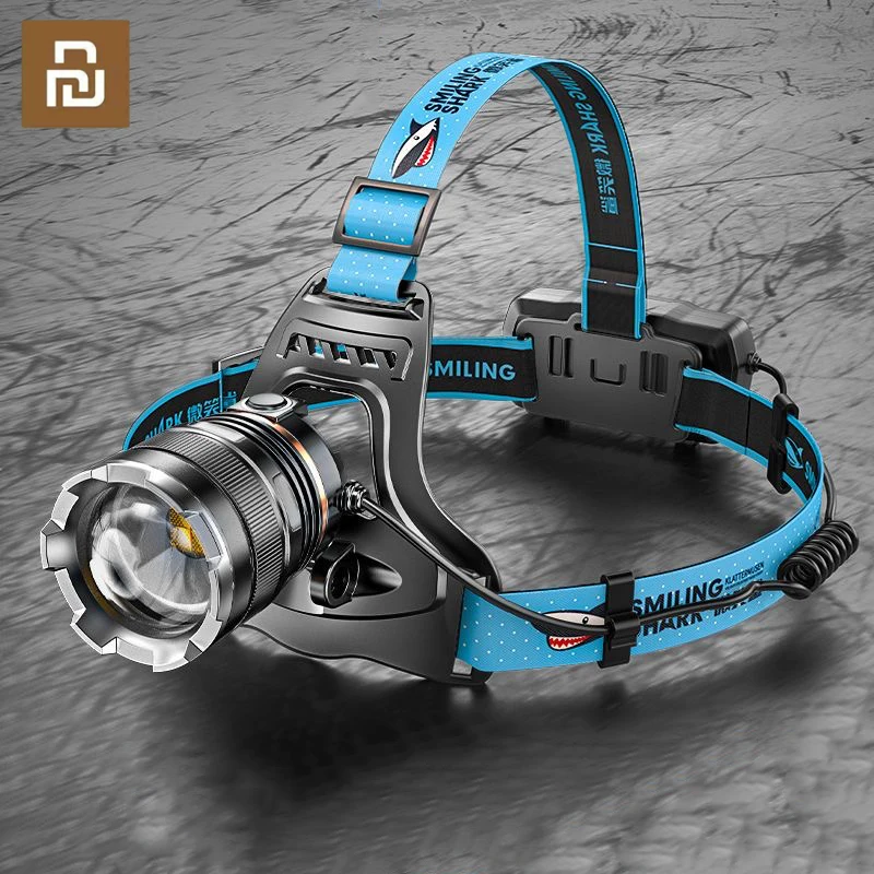 

Youpin Smiling Shark High Power Strong Light Headlamp Outdoor Night Construction Site Construction Focusing Waterproof Headlamp