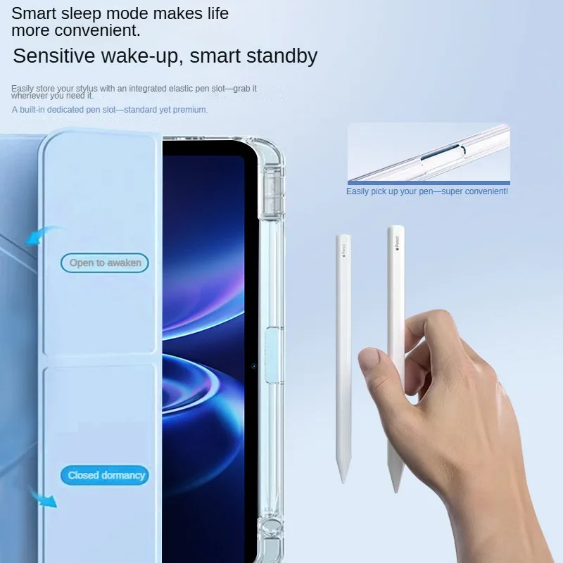 Premium Folding Stand Magnetic Leather Case with Pen Slot