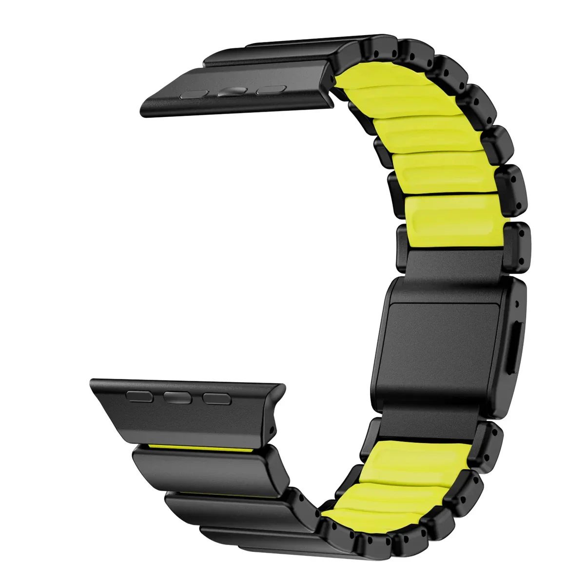 Men's Magnetic Sport Metal & Silicone Watch Strap