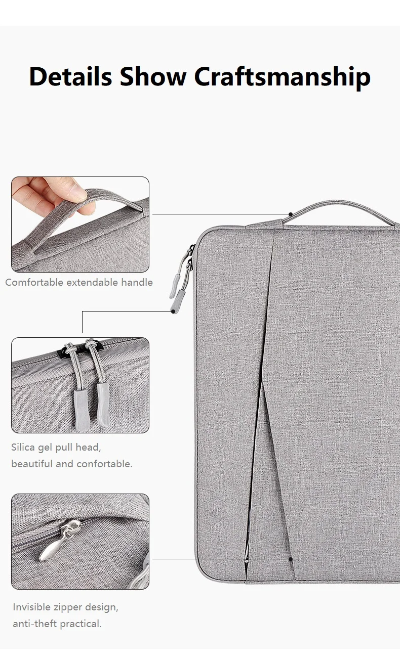 13.3 14.1-15.6 Laptop Sleeve Bag Waterproof For Macbook Xiaomi Huawei Pro Handbag Notebook Briefcase