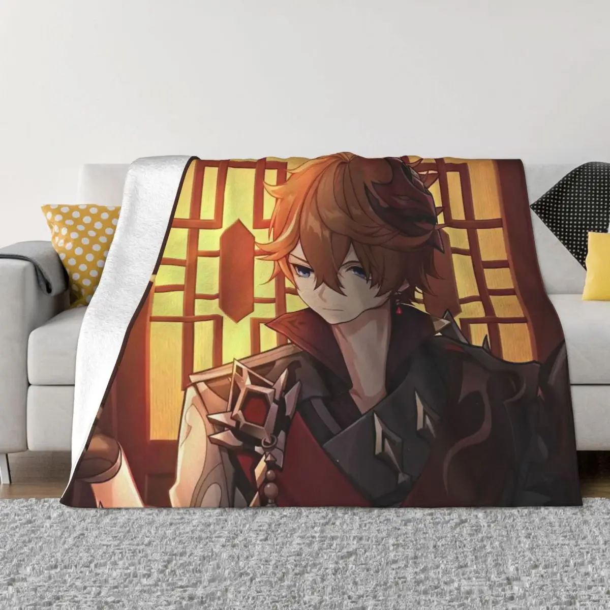 

Childe Genshin Impact Blanket Super Warm Flannel Fleece Throw Blankets for Durable Long-Lasting Sofa Blankets