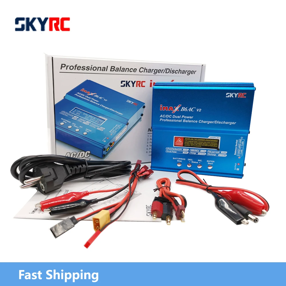 Originale Skyrc Imax B6Ac V2 6A Lipo Battery Balance Charger Display Lcd Scaricatore Per Modello Rc Ricarica Batteria Modalità Re-Peak