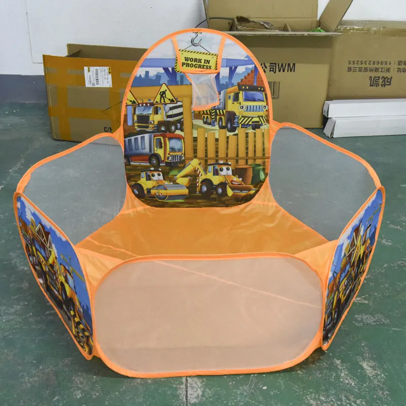 Children Shooting Pool Toys Cartoon Engineering Car Ocean Ball Pool Toys