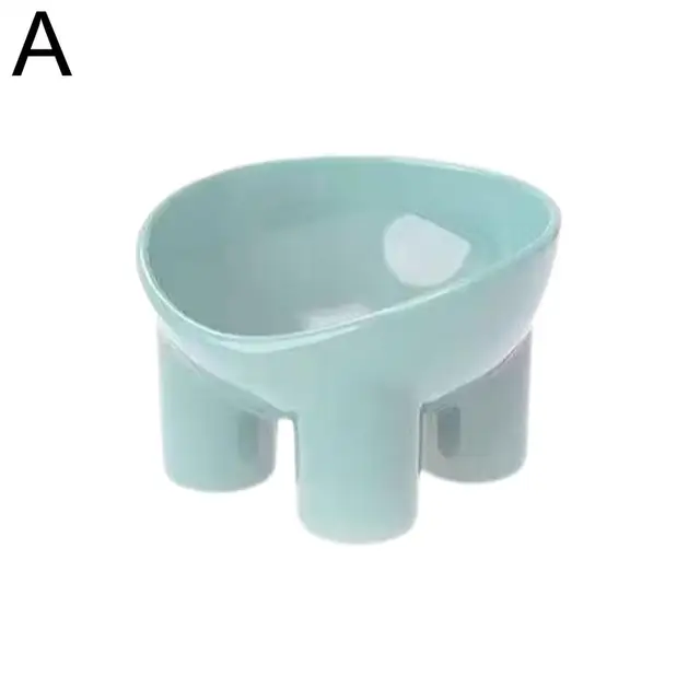 Cat Food Bowl Macron Color Thick Legs High Feet Stable Food Dog 4-Color Pet Grade Drop Eat Food Water Dish Anti Bowl Suppli O9H0 6