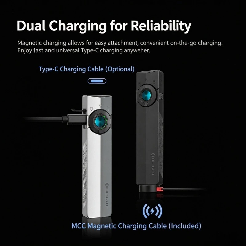 OLIGHT Ark 2 Pro Ultra 4-in-1 손전등 2000mah 휴대용 강력한 조명 알루미늄 1700 루멘 야외 토치 하이킹 경량