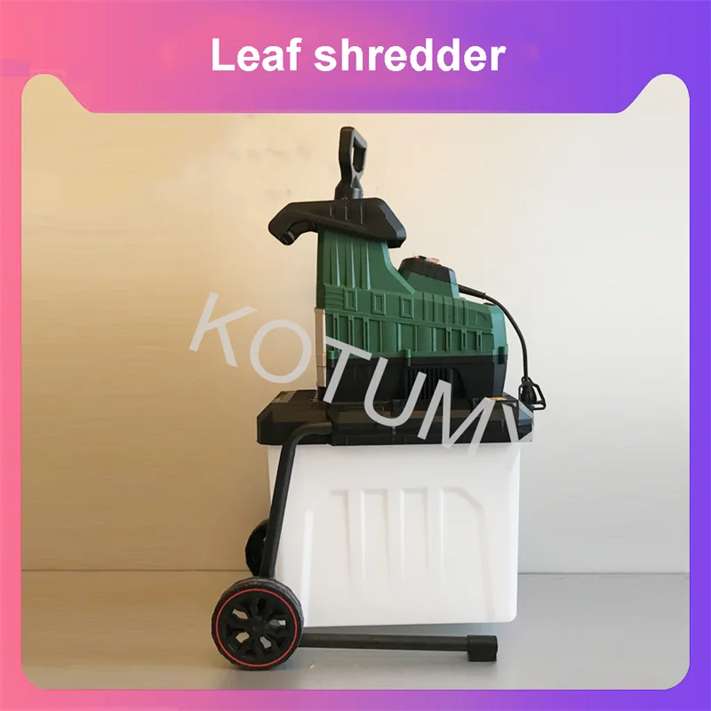 Electric Branch Crusher Small Household Orchard Tree Branch Crusher Wood Crusher Leaf Belt Collection Box Branch Crusher 220V 4