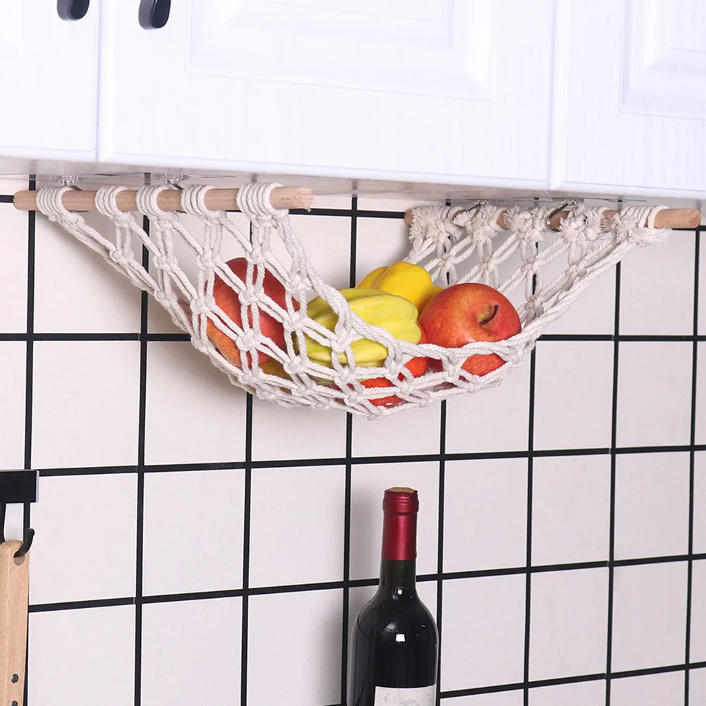 

Brand New Household Goods Fruit Basket Basket 120g 1pc 200g Beech Cotton Rope Hanging Basket Kitchen Non Toxic
