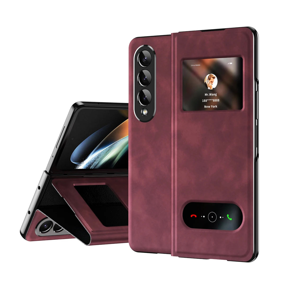 

Samsung Galaxy Z Fold 4 protective cover magnet flip Red