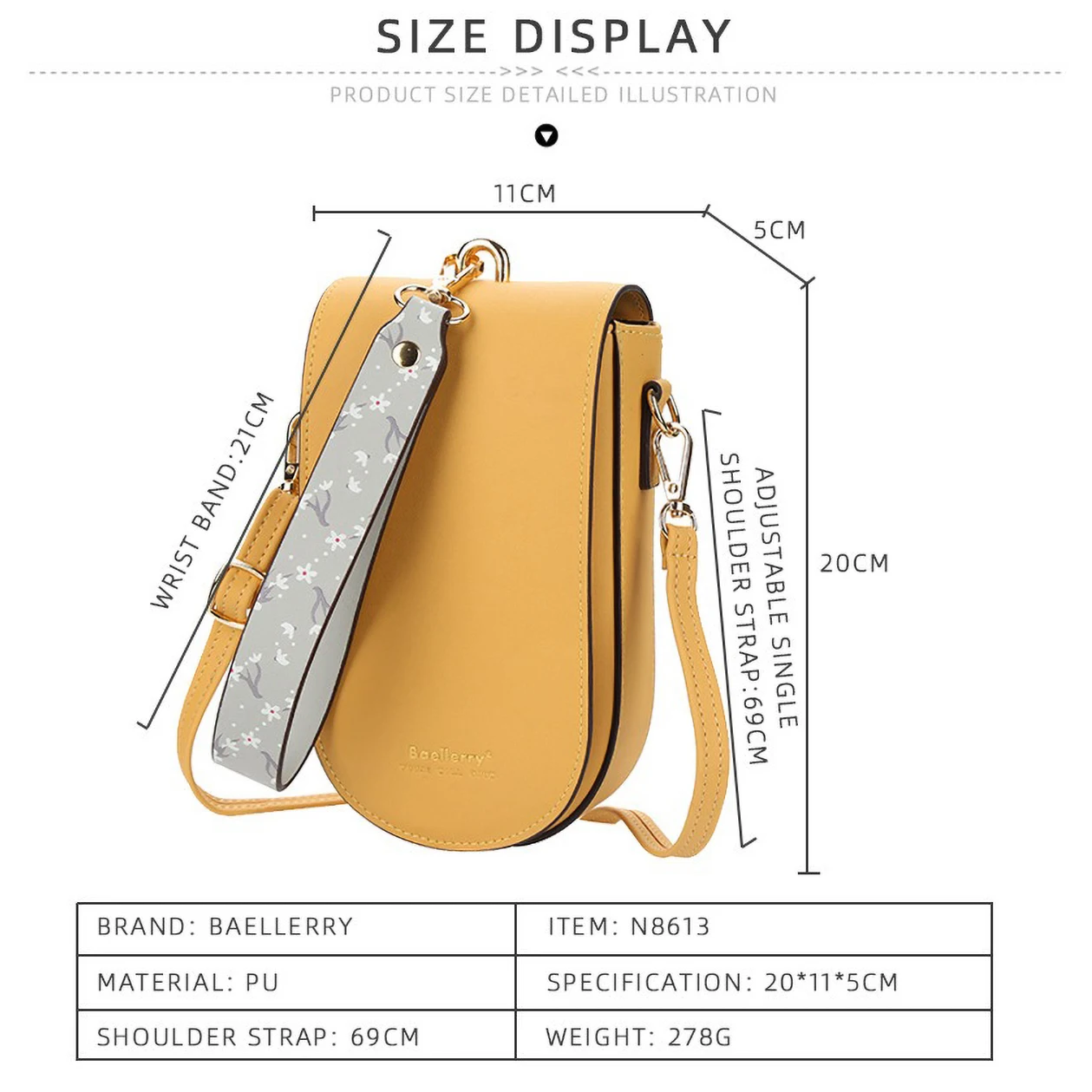 Baellerry Minimalist Crossbody Phone Bag 2025, PU Leather Sling Bag with 6 Card Slots & Zipper Pocket for Daily Essentials