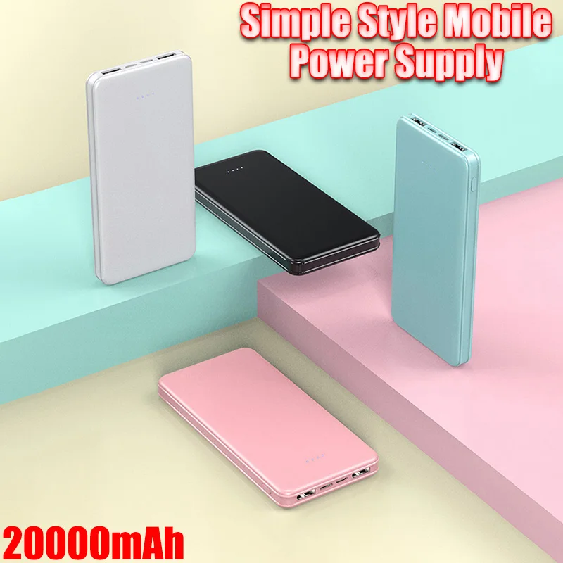 20Ah Power Bank Portatile Di Grande Capacità Dual Output Dual Input Design Caricabatterie Rapido Da 10W Per Iphone Xiaomi Batteria Esterna