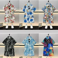 Ensemble de vêtements d'été 2 pièces pour bébés garçons, T-shirts + shorts à motifs de dessins animés, tenues de plage, survêtements pour enfants, costumes de vacances 4