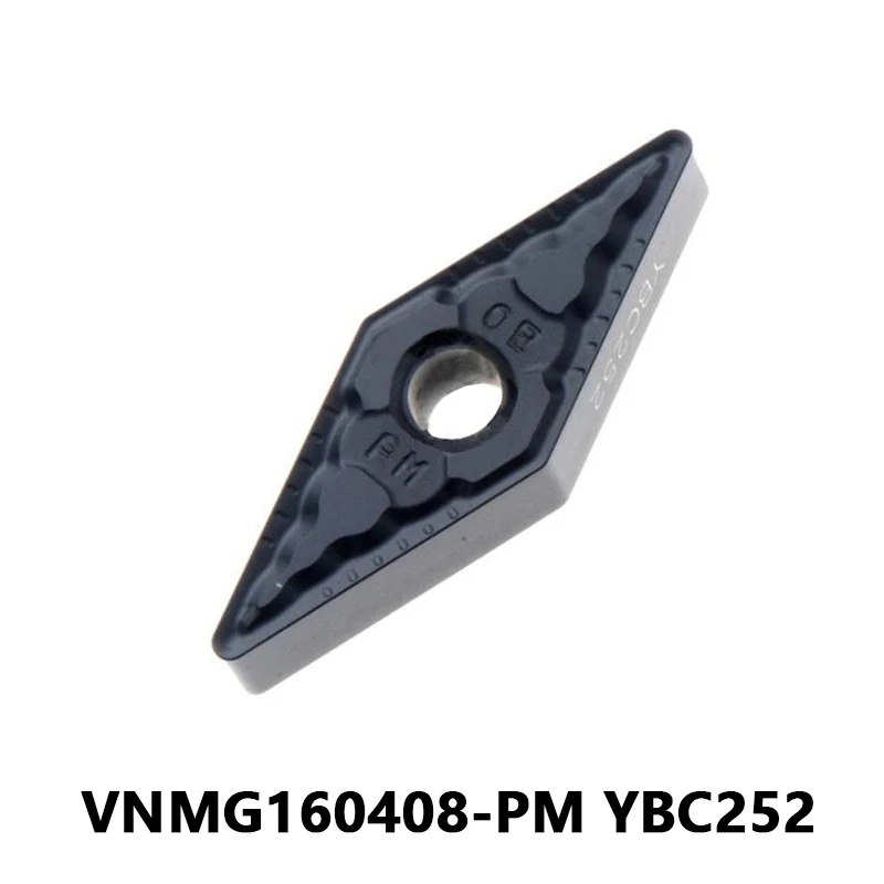 

VNMG160408 PM YBC252 CNC карбидные вставки для обработки стали VNMG160408-PM VNMG токарные лезвия CNC Металлические Токарные станки режущие инструменты