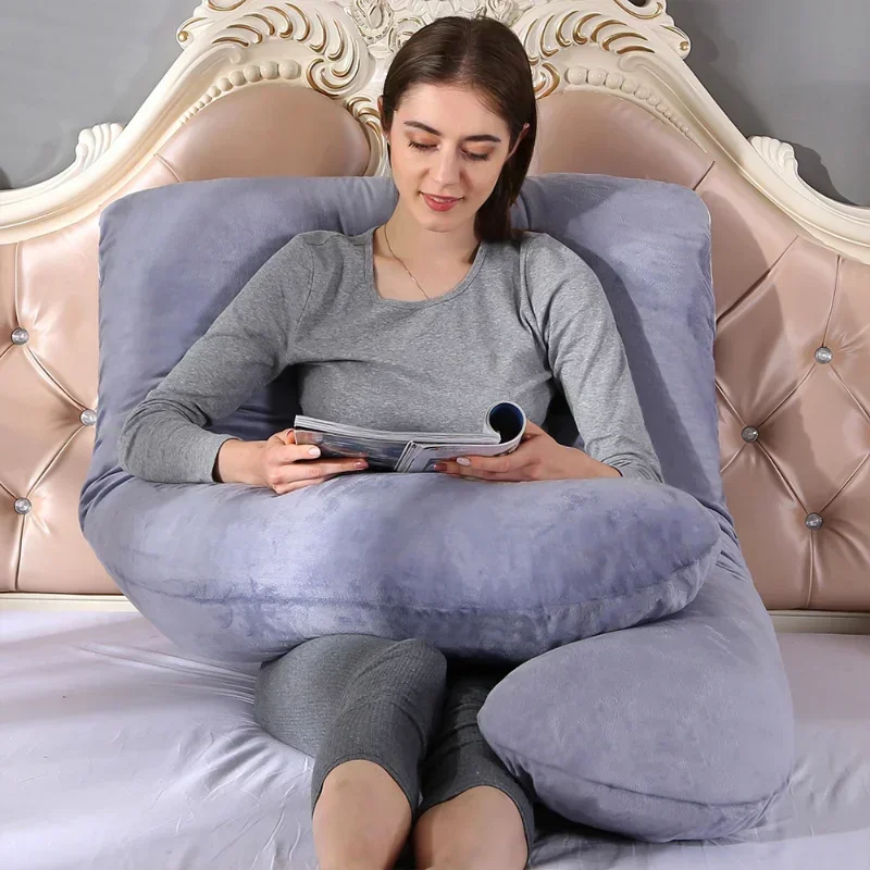 Pregnant Women Body Pillow Multifunctional Solid Color Cotton Waist Support Assisted Sleep U-shaped Pad Maternity Nursing Pillow pregnancy pillow