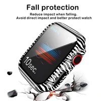 Protecteur d'écran en verre du Guatemala pour Apple Watch, couvercle à motif de vache léopard, série 7, SE, 6, 5, 45mm, 41mm, 44mm, 42mm, 40mm, 34mm, nouveau 3